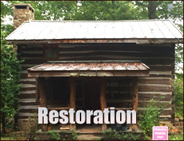 Historic Log Cabin Restoration  Midway Park, North Carolina